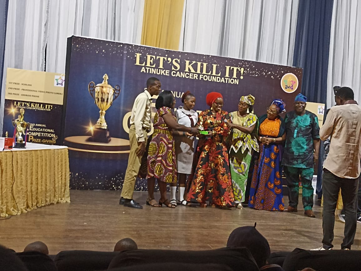 EAGSGS Student bags award at the 2nd Atinuke Cancer Foundation competition